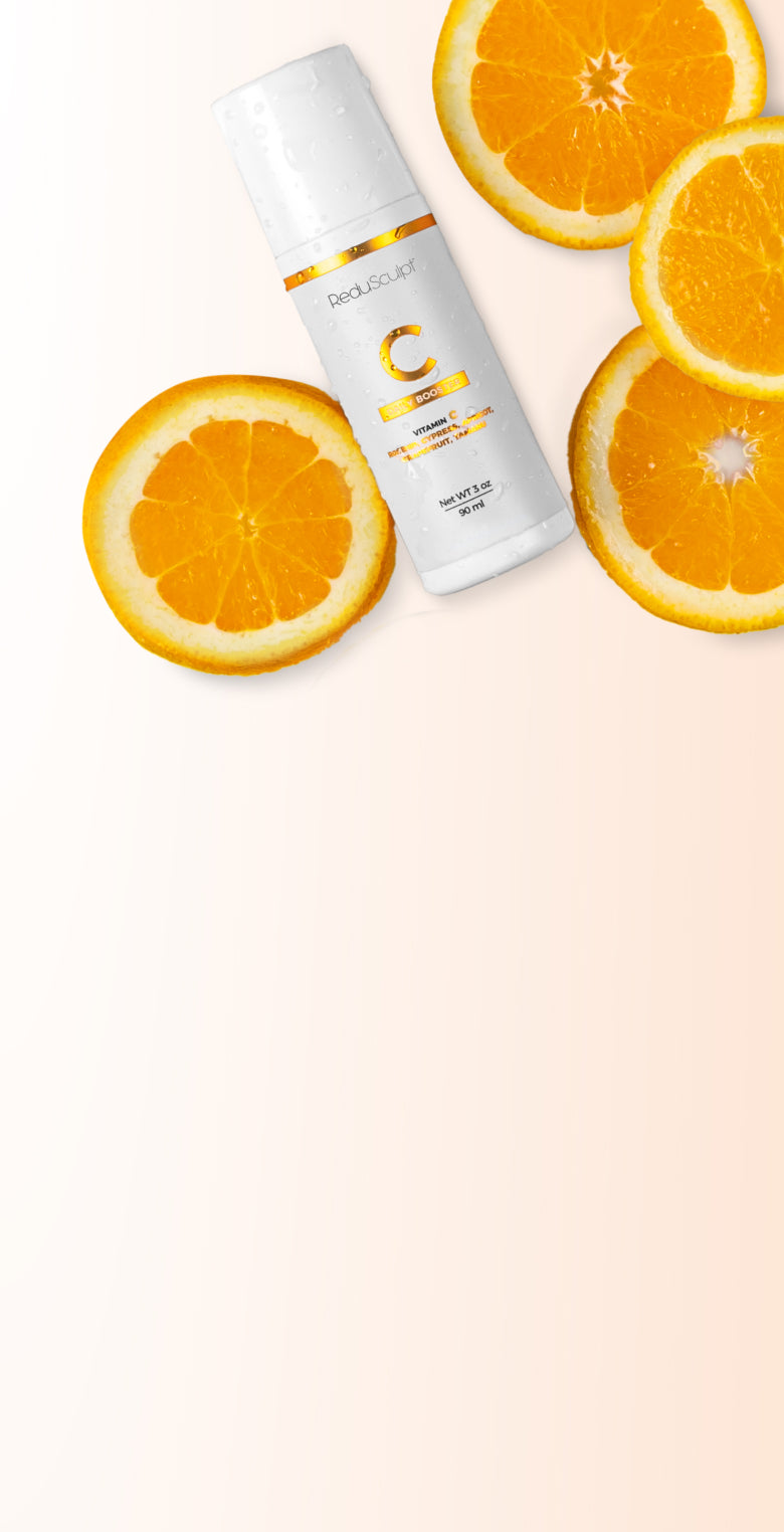 Aceite de vitamina C | Redu sculpt Banner: Aceite de Vitamina C Redu Sculpt, fórmula natural para una piel firme, suave y radiante.