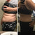 Transformación antes y después en abdomen con el uso de Redu Sculpt mostrando reducción de medidas